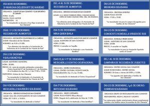 ‘Diciembre Solidario’ 2017 de San Clemente organizará recogidas de juguetes, de alimentos, mercadillos y galas benéficas