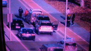 Doble accidente de tráfico en Cuenca, uno de alcance múltiple en la Ronda Oeste y un vuelco de farola en la calle Río Gritos