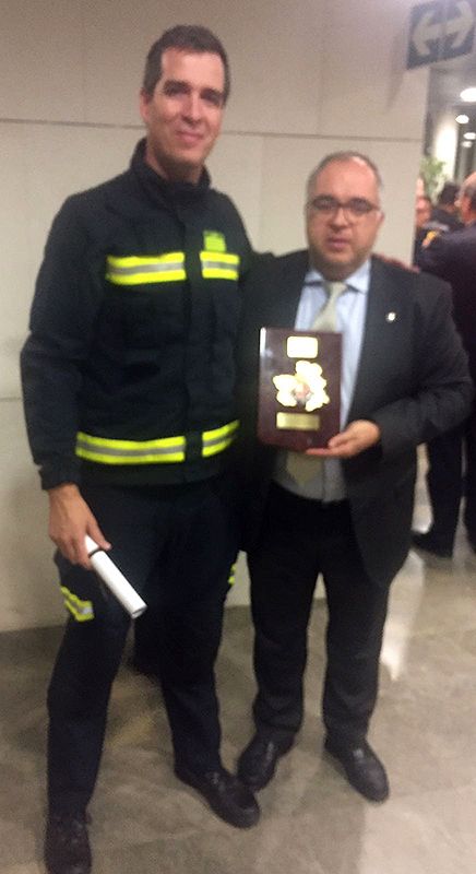 El Consorcio de Bomberos de la Diputación de Guadalajara es reconocido por su actuación en el incendio de Chiloeches