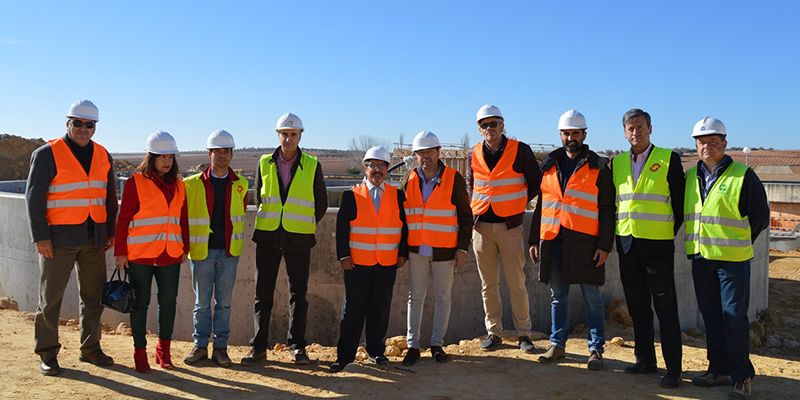 El director general de Agencia del Agua visita las obras de ampliación de la estación depuradora de Mota del Cuervo