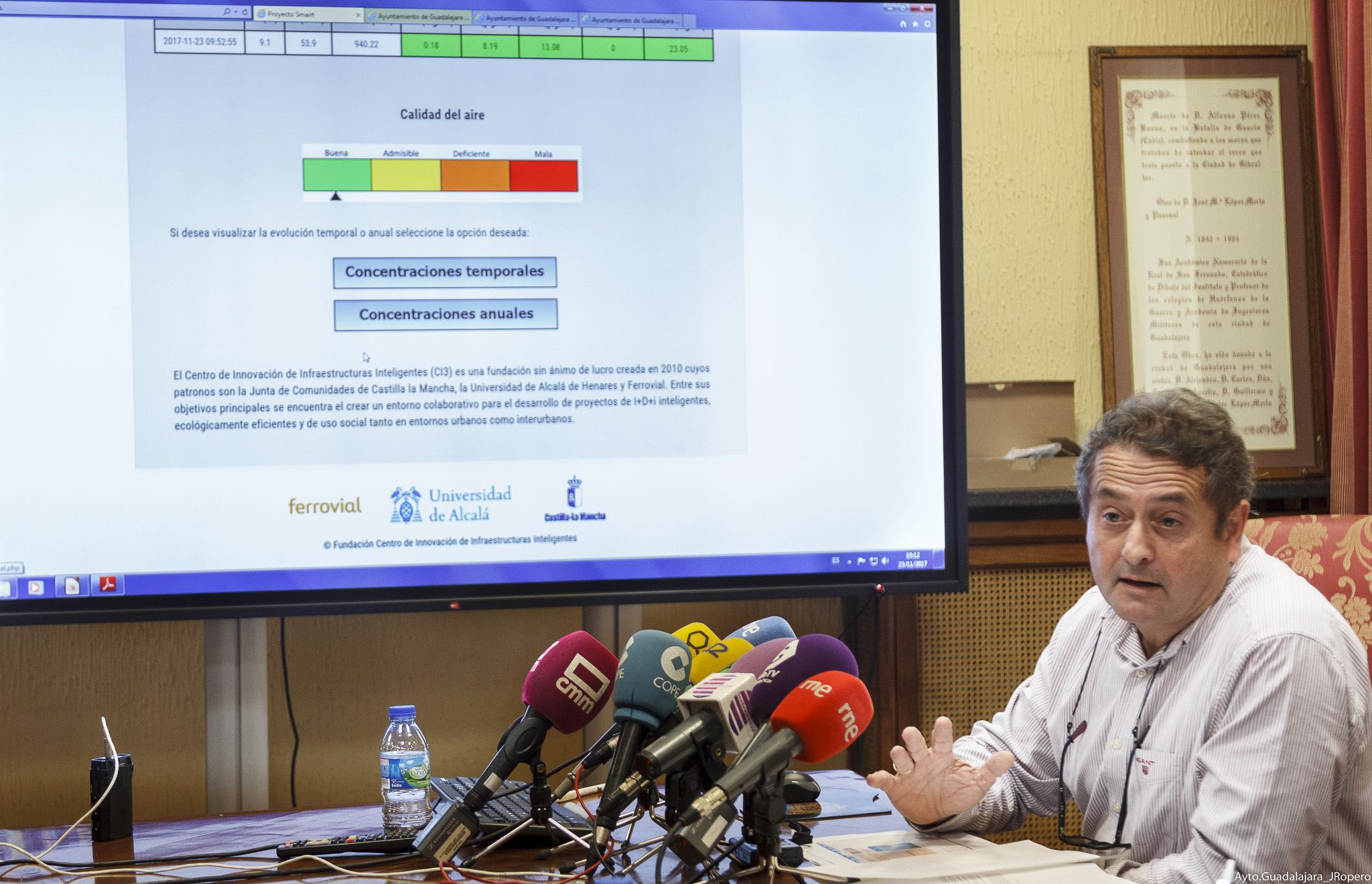 Francisco Úbeda: "La calidad del aire de Guadalajara es buena y se ha alarmado de forma injustificada a los ciudadanos"