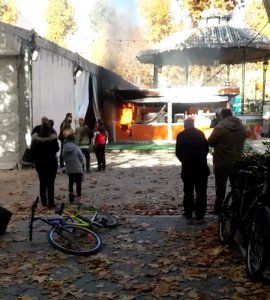 Incendio en la churrería del Parque de San Julián de Cuenca