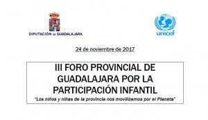 La Diputación de Guadalajara organiza el III Foro Provincial por la Participación Infantil