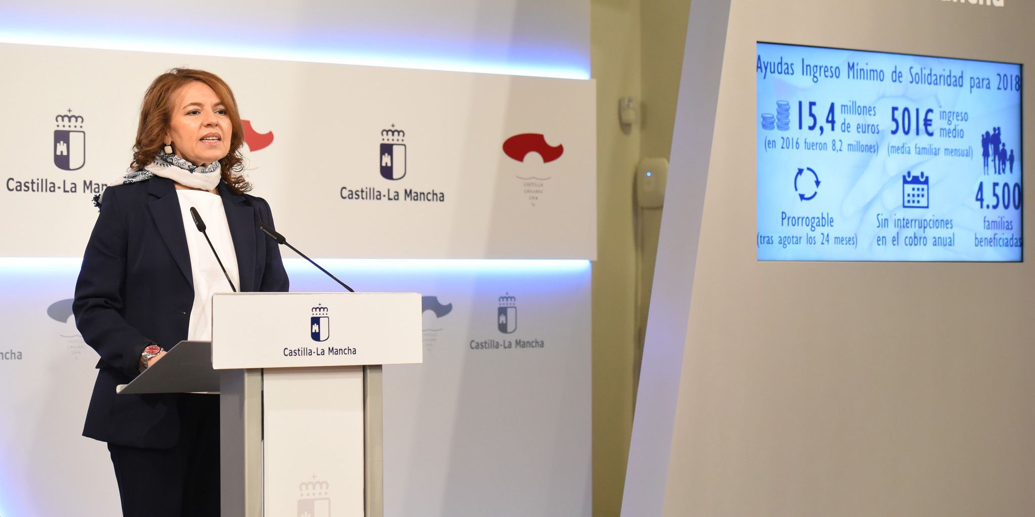 La Junta duplica en dos años el presupuesto para las ayudas del Ingreso Mínimo de Solidaridad, que llegarán a 4.500 familias en 2018