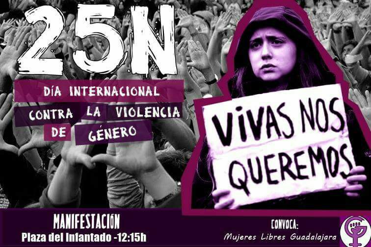 La Plataforma Feminista de Guadalajara organiza una jornada cultural y reivindicativa para luchar contra las violencias machistas