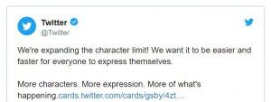 Twitter aumenta el límite de caracteres hasta los 280 para todos los usuarios 3 Twitter aumenta hasta 280 el límite de caracteres para todos los usuarios