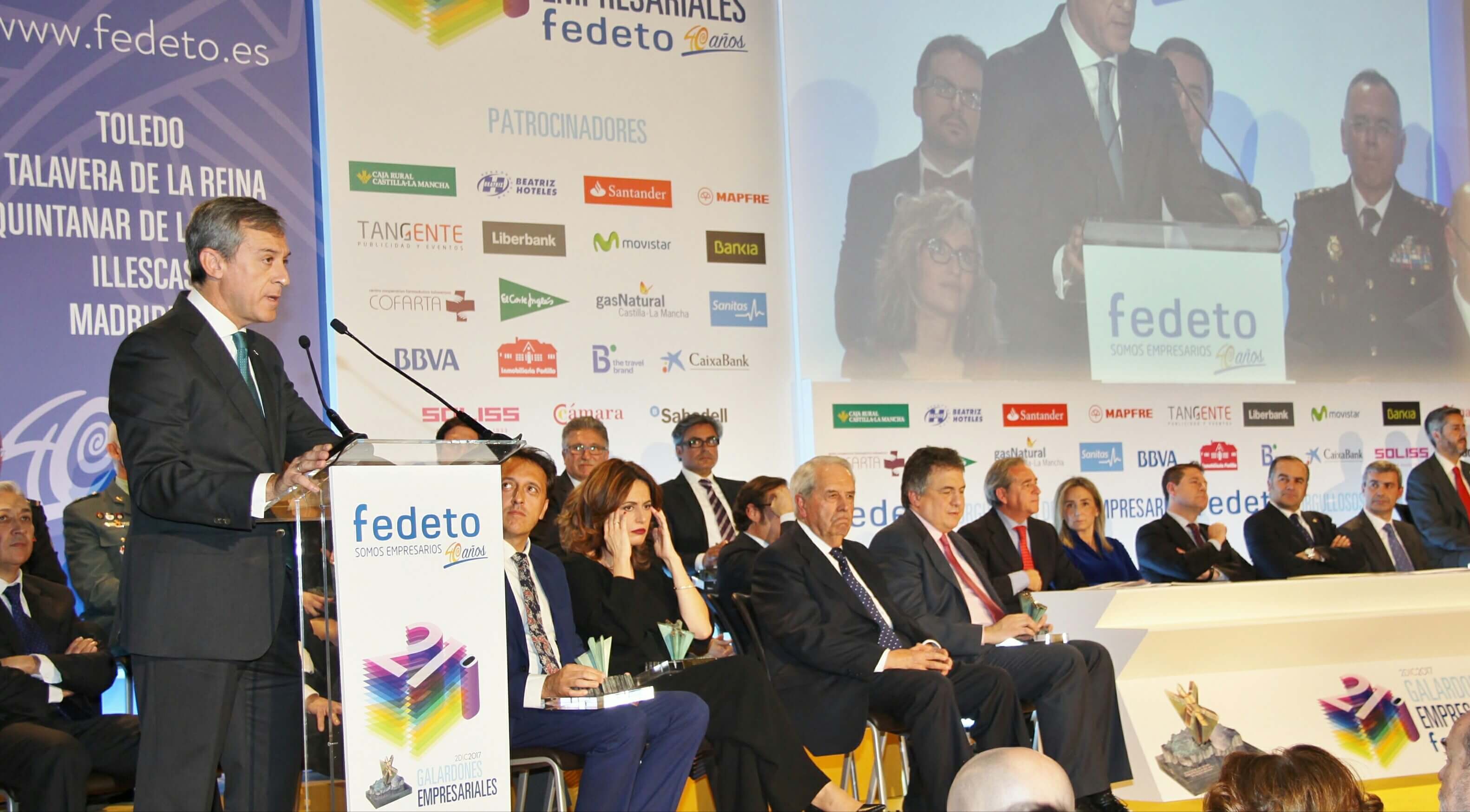 Caja Rural CLM resalta la contribución al progreso económico de los empresarios en los XXI Galardones Empresariales de Fedeto