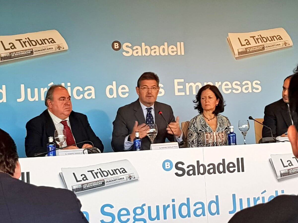 Catalá llama a la defensa del Estado de derecho y la reforma de la Justicia para el fortalecimiento de la seguridad jurídica