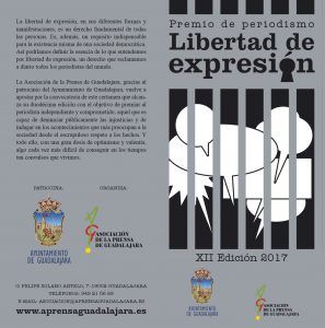 La Asociación de la Prensa de Guadalajara convoca la décima segunda edición del Premio de Periodismo “Libertad de Expresión” 2 La Asociación de la Prensa de Guadalajara convoca la décima segunda edición del Premio de Periodismo “Libertad de Expresión”
