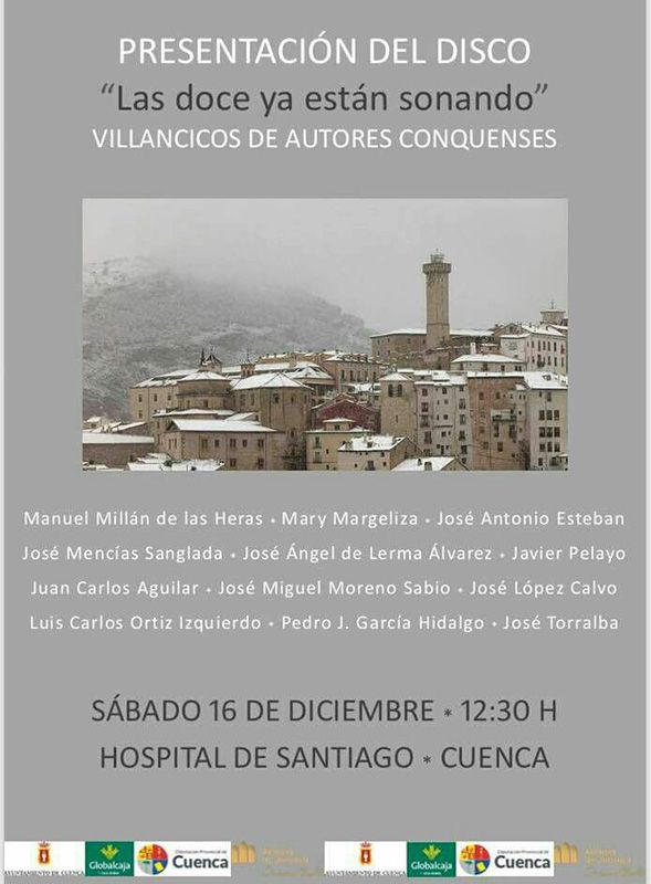 El cd “Las doce ya están sonando” se presenta mañana a las 12;30 horas en el Hospital de Santiago de Cuenca