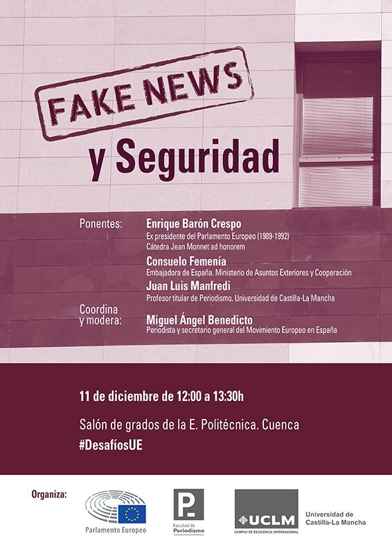 El ex presidente del Parlamento Europeo, Enrique Barón, debatirá en Cuenca sobre fakenews y seguridad