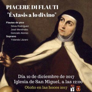 El grupo ‘Piacere di Flauti’ ofrecerá un concierto con música y poesía en torno a Santa Teresa de Jesús en Cuenca