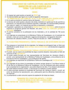 el seminario de literatura de guadalajara convoca el concurso para el cartel del 27o maraton de los cuentos