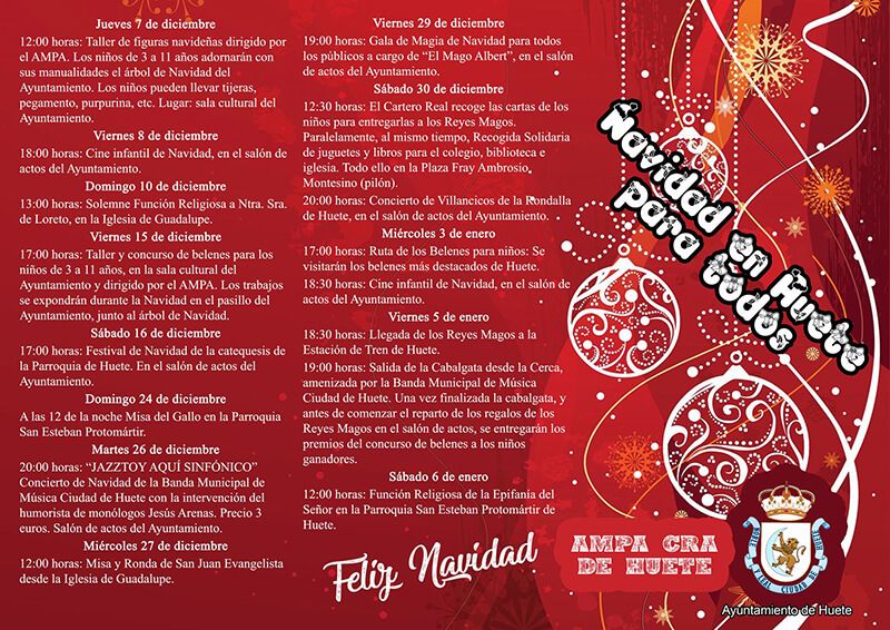 Huete programa una Navidad para todos