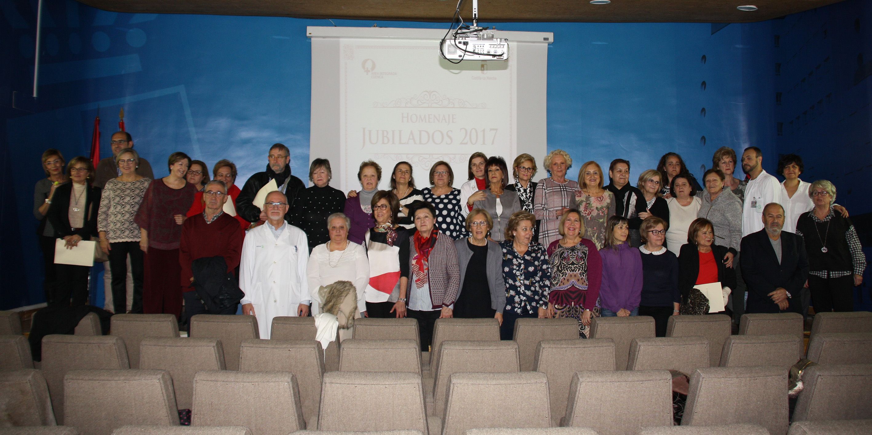 La Gerencia del Área Integrada de Cuenca homenajea a los trabajadores que han alcanzado su jubilación durante el año 2017