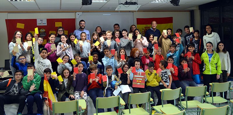 La Junta celebra el Día de la Constitución con los alumnos del colegio público “Casablanca” de Cuenca