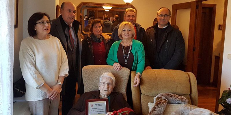 Agustina Pérez Barrio cumplió cien años en Sigüenza