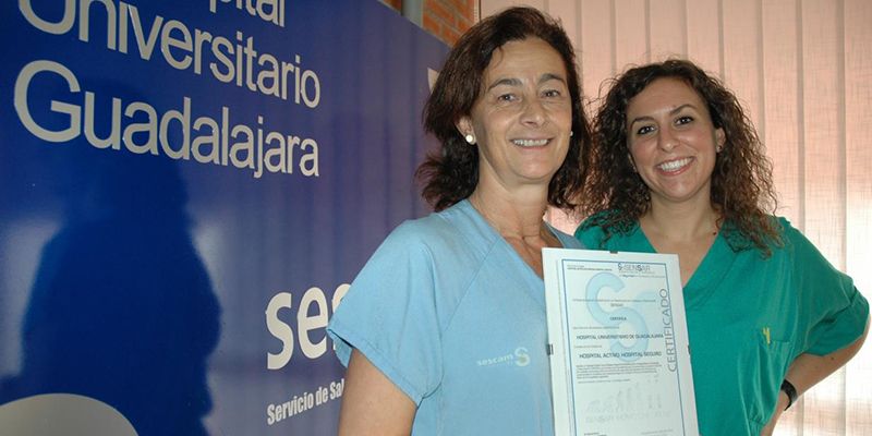 El Hospital Universitario de Guadalajara revalida el título de ‘Hospital Activo en SENSAR’, que lo acredita como Hospital Seguro