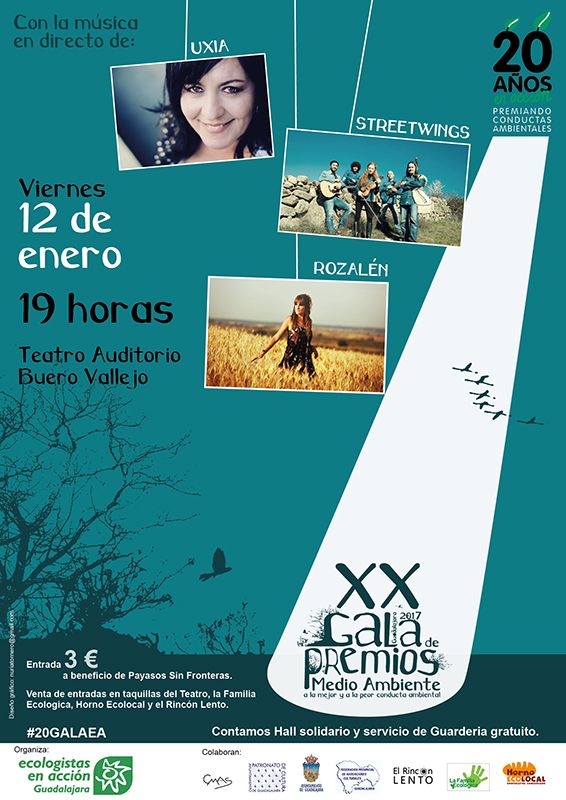 Gala de Ecologistas en Acción el viernes, 12 de enero, en Buero Vallejo