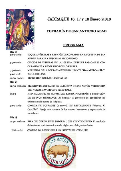 La Cofradía de San Antón de Jadraque prepara su fiesta con luminarias el 16 de enero