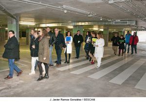 La Junta de Personal del Área Integrada de Guadalajara visita el nuevo aparcamiento del Hospital.