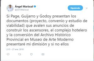 Mariscal lanza un órdago a Page si demuestra sus proyectos para Cuenca, dimite y si no, que dimita él