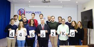 Tirado agradece a NNGG Castilla-La Mancha los 50.000 kilos de gestos solidiarios que han recogido y su compromiso con Castilla-La Mancha