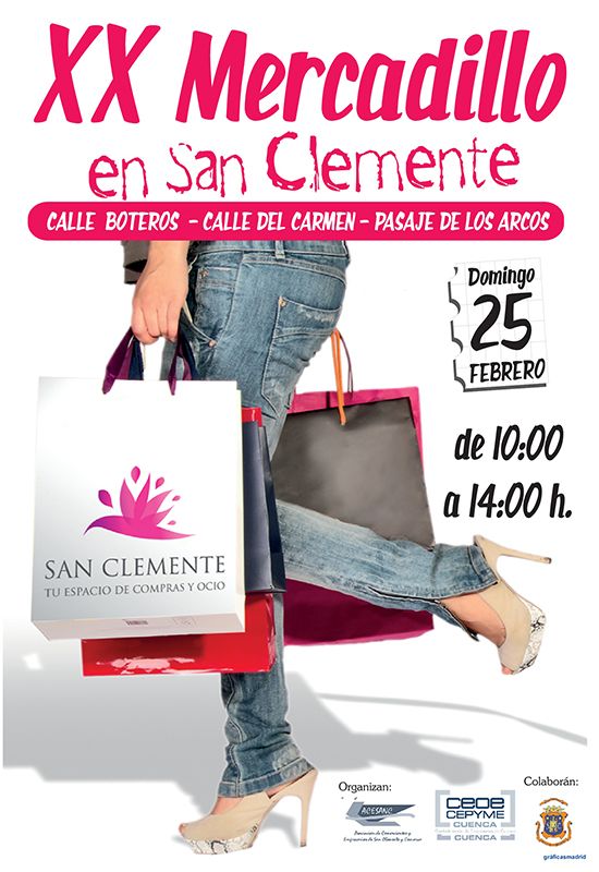 El Mercadillo del Comercio de San Clemente cumple veinte ediciones el domingo con grandes ofertas