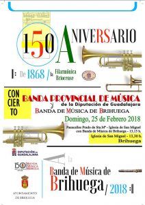 La Banda de la Diputación de Guadalajara y la de Brihuega ofrecen el domingo 25 un concierto conjunto 2 La Banda de la Diputación de Guadalajara y la de Brihuega ofrecen el domingo 25 un concierto conjunto