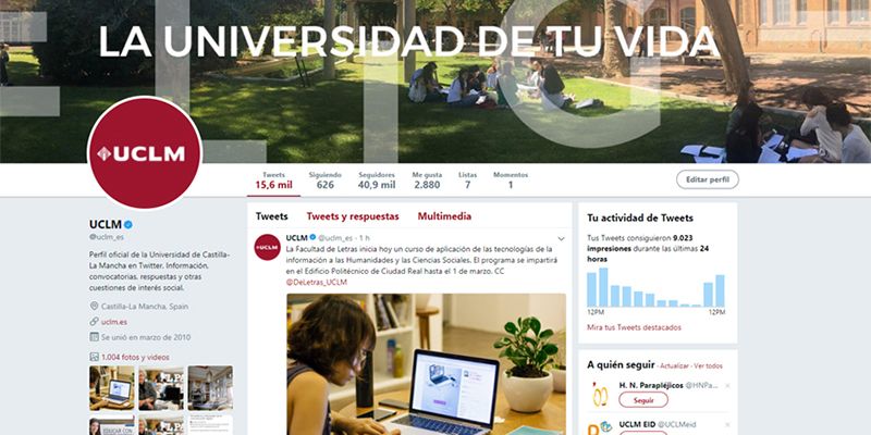 La UCLM es la novena universidad española más influyente en redes sociales