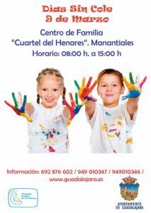 Nueva convocatoria del programa Días sin Cole del Ayuntamiento de Guadalajara para el 9 de marzo, Día de la Enseñanza