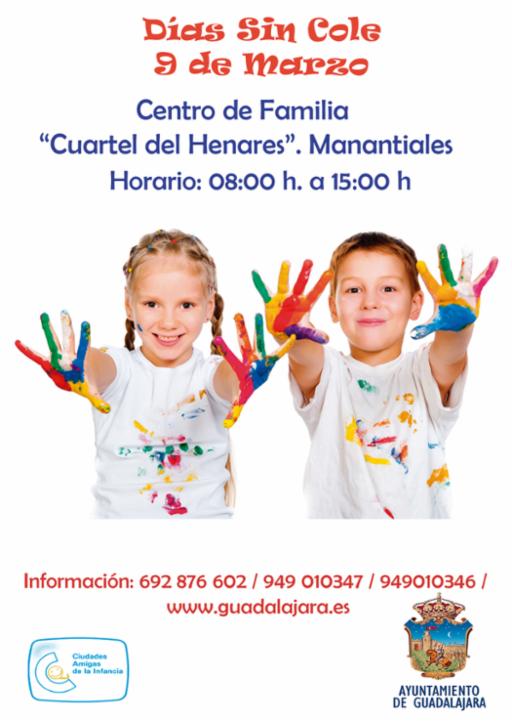 Nueva convocatoria del programa Días sin Cole del Ayuntamiento de Guadalajara para el 9 de marzo, Día de la Enseñanza