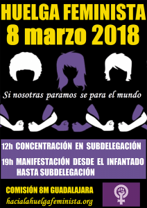 El 8-M Ahora Guadalajara estará en la calle apoyando la huelga femenista