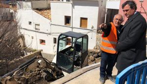 El Ayuntamiento de Cuenca comienza los trabajos de reparación del muro derrumbado en la Calle Ruiz de Alarcón