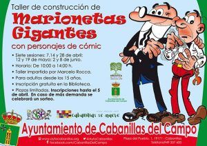 La Biblioteca de Cabanillas organiza un taller de construcción de marionetas gigantes 2 La Biblioteca de Cabanillas organiza un taller de construcción de marionetas gigantes
