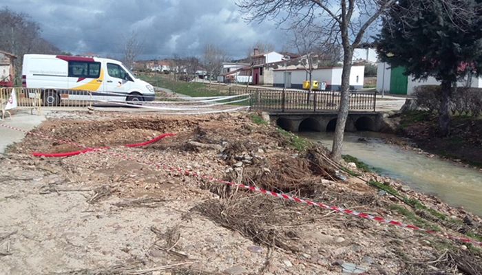 La Diputación de Guadalajara restituye los desperfectos causados por el temporal en el arroyo de Valdenuño Fernández