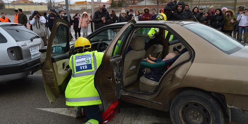 Más de 120 efectivos participan el simulacro de emergencias celebrado en Tarancón