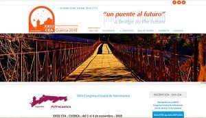 A partir del 30 de abril podrá realizarse la inscripción en el XXIII Congreso Estatal de Astronomía que se celebrará en Cuenca