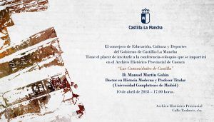 Las Comunidades de Castilla llegan al ciclo de conferencias del archivo de Cuenca
