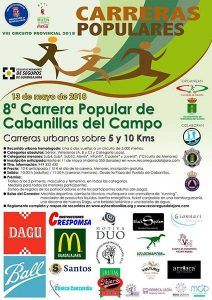 El domingo 13 se celebrará la 8ª Carrera Popular de Cabanillas, tercera prueba del Circuito Diputación de Guadalajara