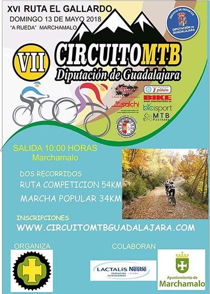 El domingo 13, XVI Ruta El Gallardo de Marchamalo, segunda prueba del Circuito MTB Diputación de Guadalajara 3 El domingo 13, XVI Ruta El Gallardo de Marchamalo, segunda prueba del Circuito MTB Diputación de Guadalajara