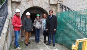 Mariscal visita las obras de acondicionamiento del refugio antiaéreo de la calle Calderón de la Barca