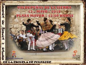 Muestra de música y bailes tradicionales de la Escuela de Folklore de la Diputación de Guadalajara el próximo sábado en Valdepeñas de la Sierra