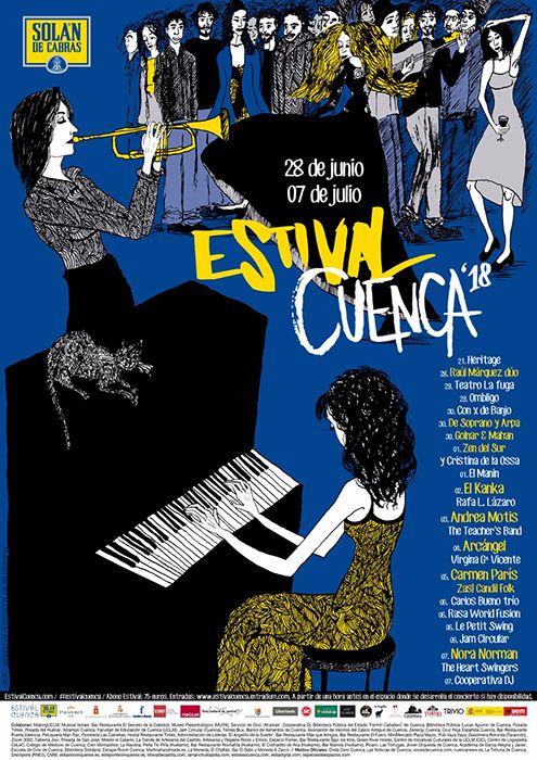 Pinceladas internacionales ilustran el cartel de Estival Cuenca 2018 3 Pinceladas internacionales ilustran el cartel de Estival Cuenca 2018