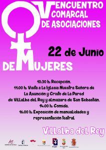 V Encuentro Comarcal de Asociaciones de Mujeres que organiza el Centro de la Mujer de Huete será en Villalba del Rey