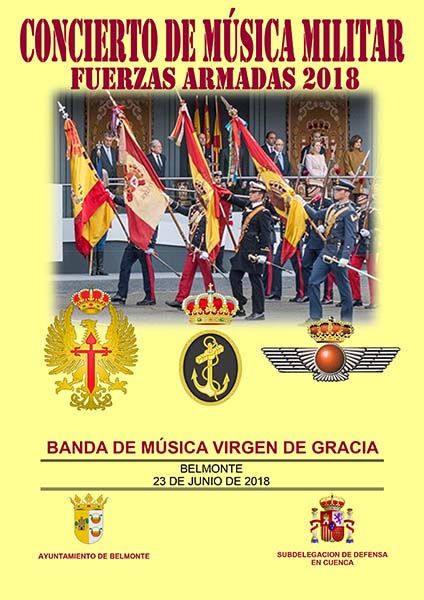 Belmonte acoge este sábado un concierto de música militar a cargo de la banda “Virgen de Gracia”