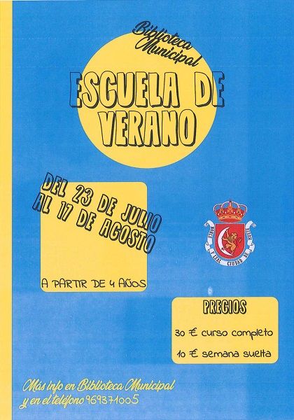 Escuela de Verano en la Biblioteca Municipal de Huete