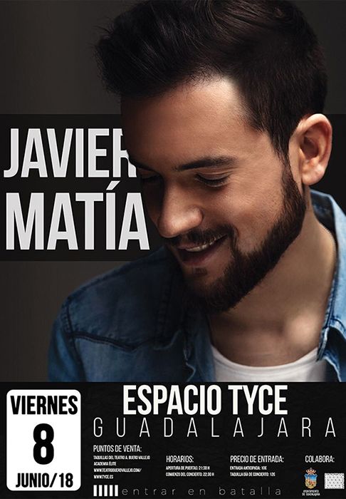 Javier Matía en el TYCE el viernes 8 de junio