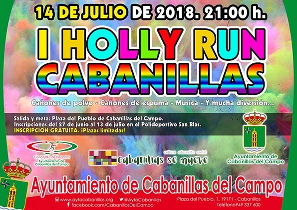 La Concejalía de Deportes organiza su propia carrera de colores en Cabanillas, el próximo 14 de julio 3 La Concejalía de Deportes organiza su propia carrera de colores en Cabanillas, el próximo 14 de julio