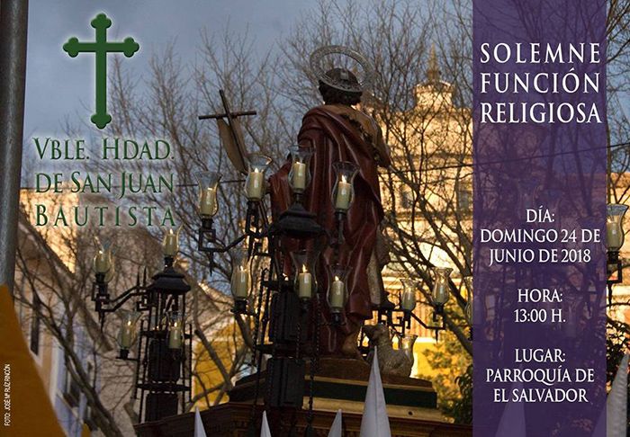 La V. H. del Bautista celebra un año más en clave solidaria los Cultos con motivo de la festividad de su Titular